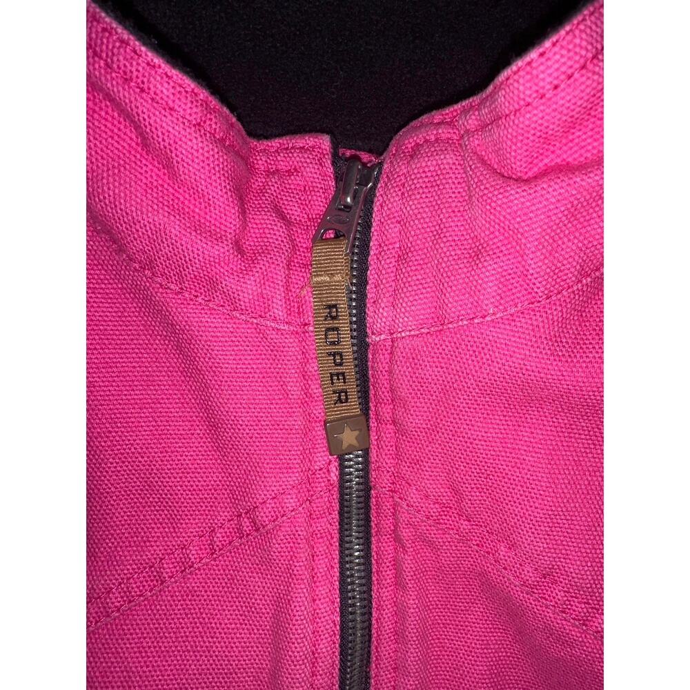 Roper Pink Sherpa Full Zip Vest L Western Cowgirl Ranchwear Coastal Cowgirl - Picture 3 of 10
